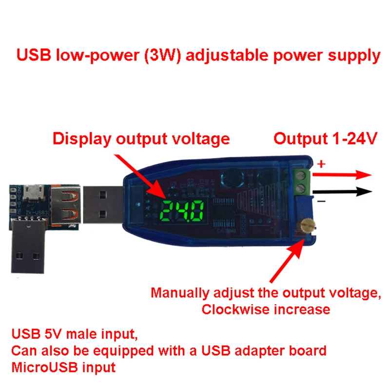 5V USB DC-DC Step Up Down Power Supply Module Adjustable Boost Buck Converter 1.0V-24V Output 3.3V 9V 12V 24V With Housing Case
5V USB DC-DC Step Up Down Power Supply Module Adjustable Boost Buck Converter 1.0V-24V Output 3.3V 9V 12V 24V With Housing Case