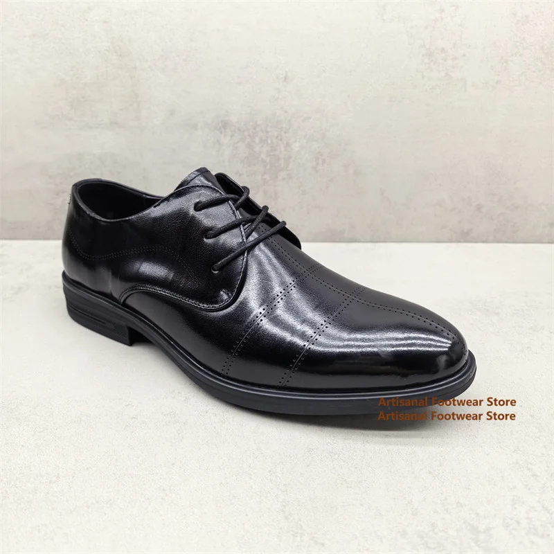 Black Round Toe Lace Up Derby Shoes Men's Shoes British Style Formal Leather Shoes Single Shoes Trendy Handmade Men's Shoes
Black Round Toe Lace Up Derby Shoes Men's Shoes British Style Formal Leather Shoes Single Shoes Trendy Handmade Men's Shoes