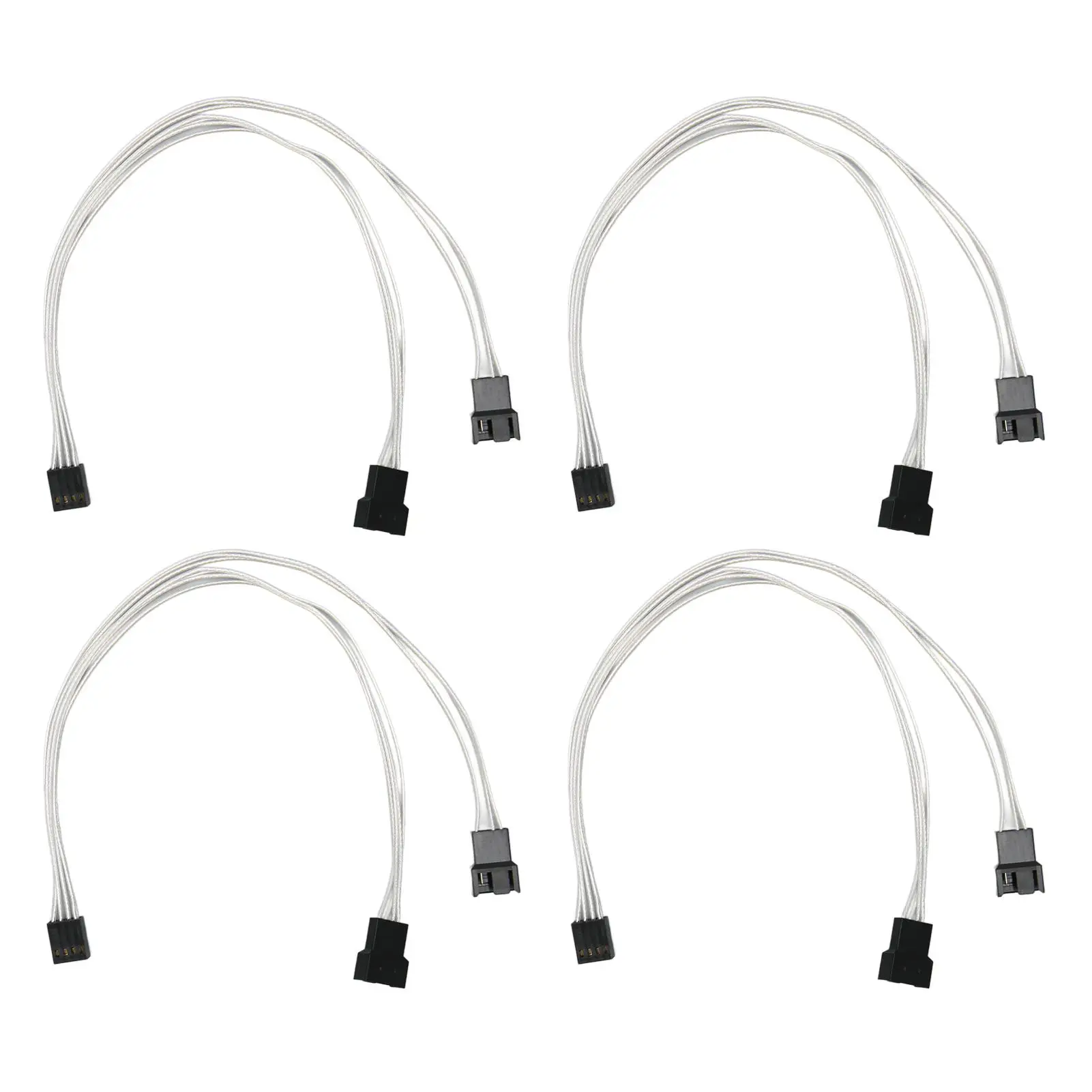 4pcs 4 Pin PWM Fan Extension Cable Silver Coated Copper Wire for pc Cooling Fans High Quality Durable Cable Set
4pcs 4 Pin PWM Fan Extension Cable Silver Coated Copper Wire for pc Cooling Fans High Quality Durable Cable Set
