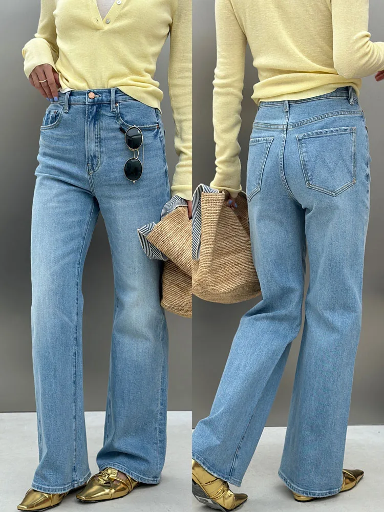 Fashionable Versatile Women's Jeans BodhlCat Spring 2026 New Style Light Blue Distressed Straight Leg High Waist Wide Leg Pants
Fashionable Versatile Women's Jeans BodhlCat Spring 2026 New Style Light Blue Distressed Straight Leg High Waist Wide Leg Pants