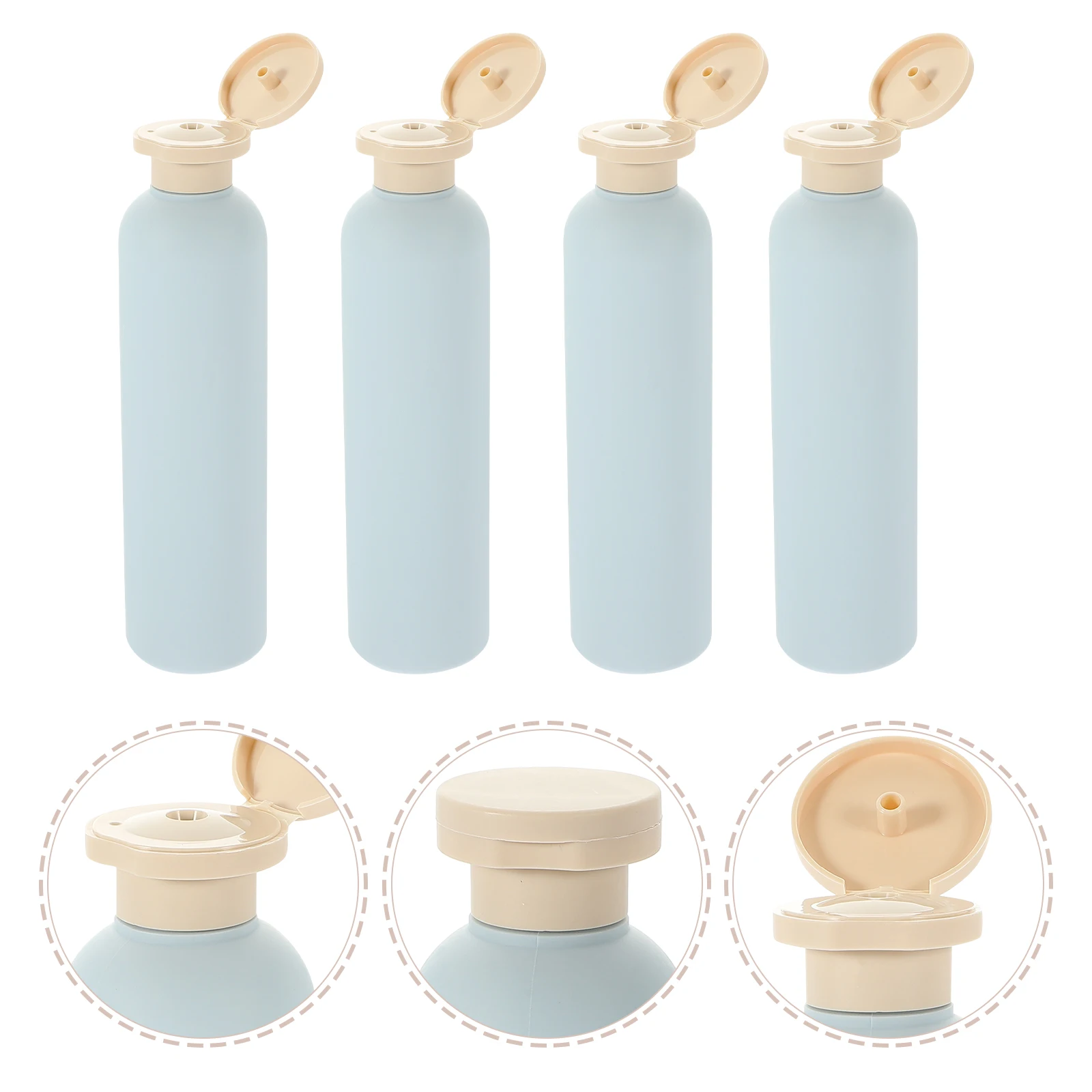 4 Pcs 260ml Shampoo Lotion Bottle Reusable Refillable Sky Blue Travel Dispenser Empty Container Plastic Flip Lid Storage
4 Pcs 260ml Shampoo Lotion Bottle Reusable Refillable Sky Blue Travel Dispenser Empty Container Plastic Flip Lid Storage