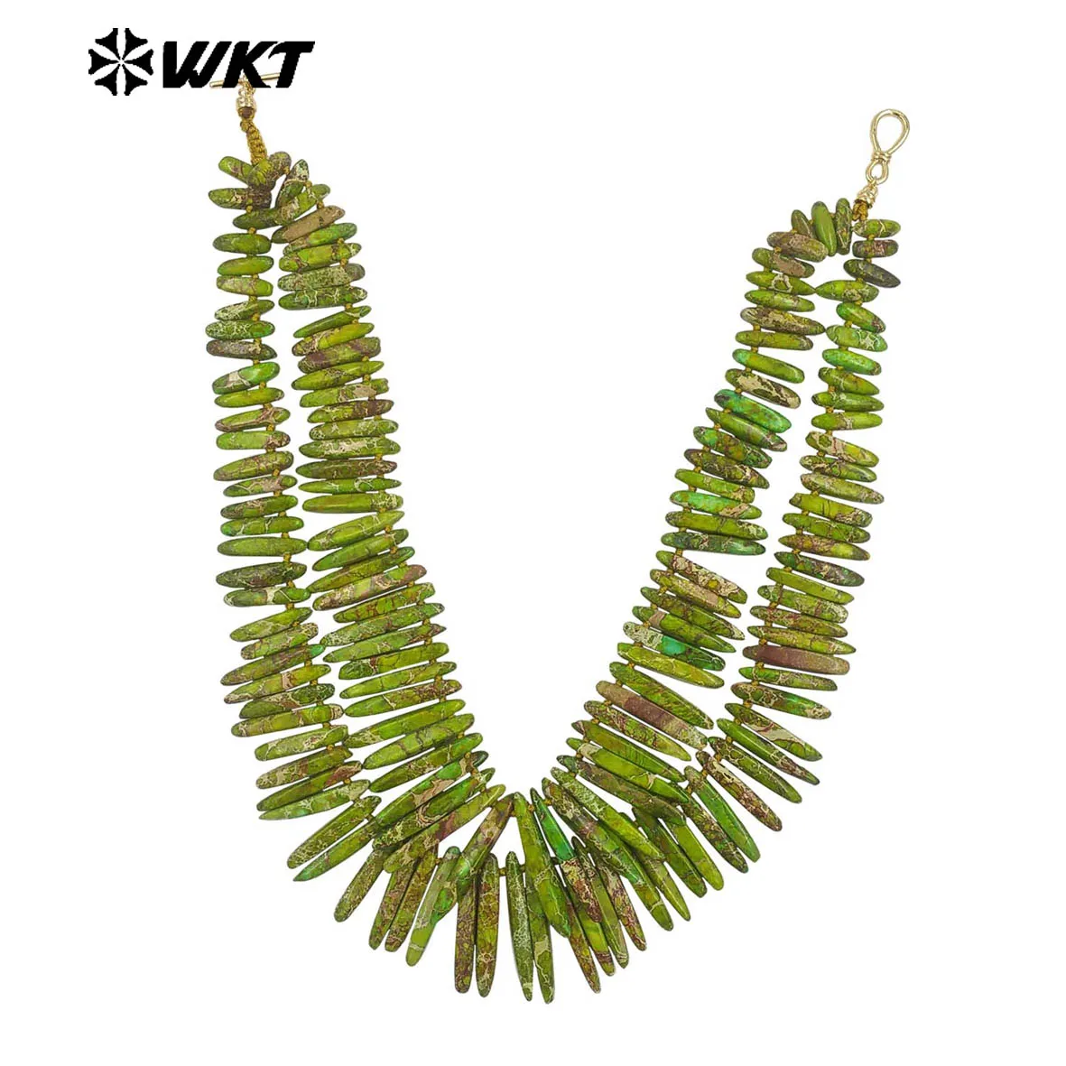 WT-N1503 Newest Amazing Double Layers Bar Shape Natural Ocean Jasper Stones Necklace For Unique Luxury Women Birthday Gifts
WT-N1503 Newest Amazing Double Layers Bar Shape Natural Ocean Jasper Stones Necklace For Unique Luxury Women Birthday Gifts