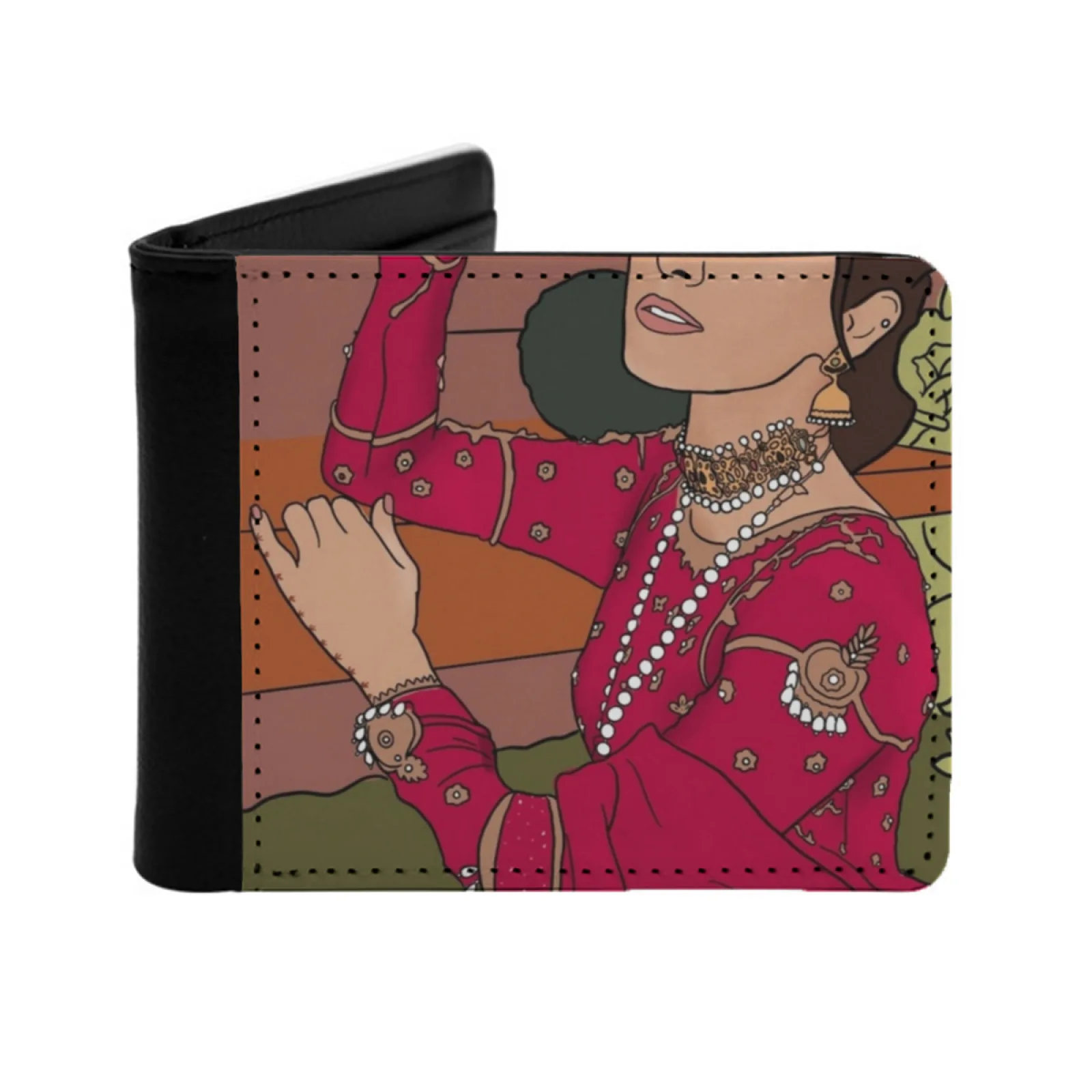 Desi Queen Personalized Men's Leather Wallet Card Money Bag Pu Leather Wallet Desi South Asian Brown Desi Girl Brown Culture
Desi Queen Personalized Men's Leather Wallet Card Money Bag Pu Leather Wallet Desi South Asian Brown Desi Girl Brown Culture
