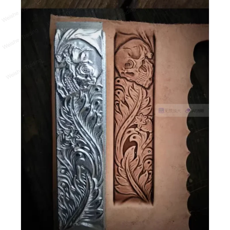 Aluminum Alloy Leather Embossing Die W/ & 3D Skull Patterns, Seamless Repeat Design For Belt Stamping Tools (15.5x3cm)
Aluminum Alloy Leather Embossing Die W/ & 3D Skull Patterns, Seamless Repeat Design For Belt Stamping Tools (15.5x3cm)