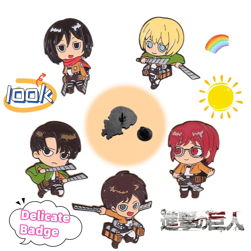 New Attack on Titan Levi Ackerman Eren Jaeger Metal Brooch Q Edition Creative Cartoon Backpack Clothes All-match Badge Pendant
New Attack on Titan Levi Ackerman Eren Jaeger Metal Brooch Q Edition Creative Cartoon Backpack Clothes All-match Badge Pendant