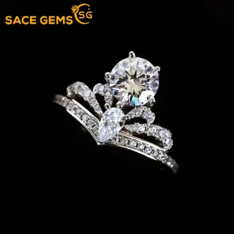 SACE GEMS New Luxury 925 Sterling Silver Real GRA Certified 1CT Moissanite Jewelry Rings for Women Engagement Promise Wedding
SACE GEMS New Luxury 925 Sterling Silver Real GRA Certified 1CT Moissanite Jewelry Rings for Women Engagement Promise Wedding