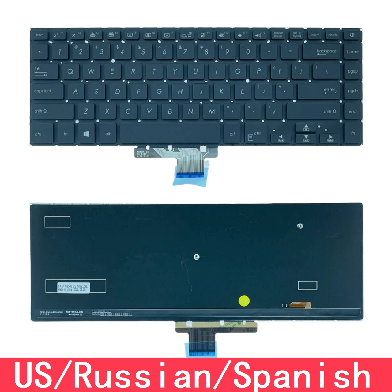For ASUS VivoBook S510 X510 X510U X510UA X510QA S15 S510U S5100UQ UK505B U5100UQ F510U A510U Keyboard US Russian Spanish
For ASUS VivoBook S510 X510 X510U X510UA X510QA S15 S510U S5100UQ UK505B U5100UQ F510U A510U Keyboard US Russian Spanish