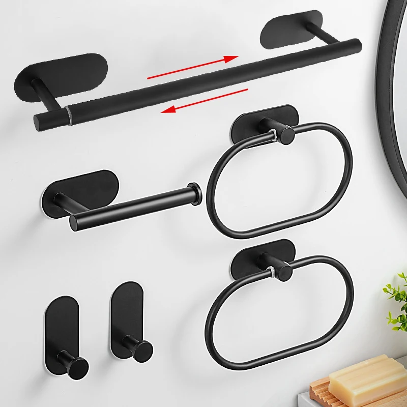 Stainless Steel Bathroom Hardware Set No-drill Towel Bar Holder Self-Adhesive Toliet Paper Holder Robe Hook Bathroom Accessories
Stainless Steel Bathroom Hardware Set No-drill Towel Bar Holder Self-Adhesive Toliet Paper Holder Robe Hook Bathroom Accessories