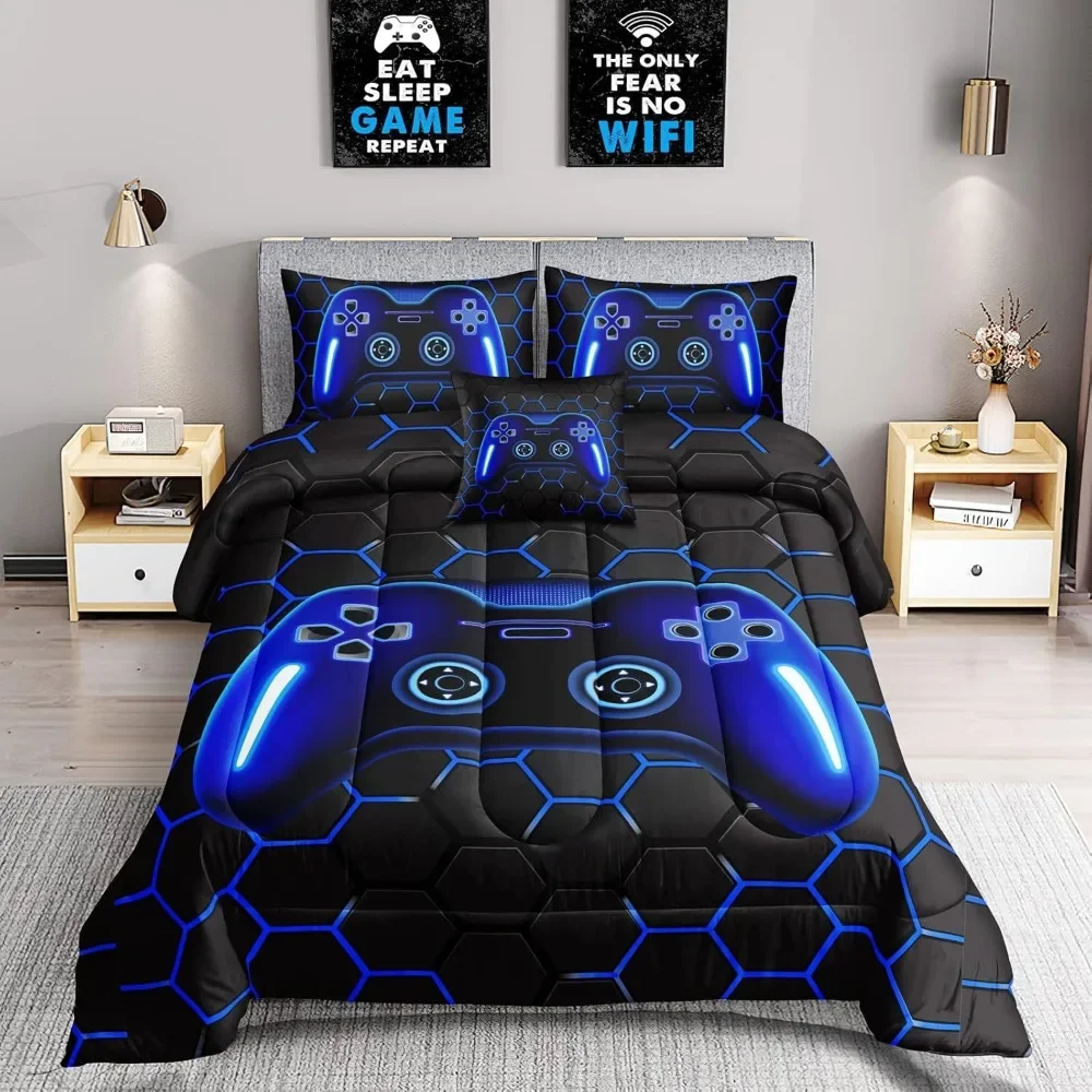 Bed Cover for Boys Kids Adult Gaming Comforters, 6 Pieces Bed in A Bag, Anti-wrinkle, Durable, Easy Care, Bedding Set
Bed Cover for Boys Kids Adult Gaming Comforters, 6 Pieces Bed in A Bag, Anti-wrinkle, Durable, Easy Care, Bedding Set