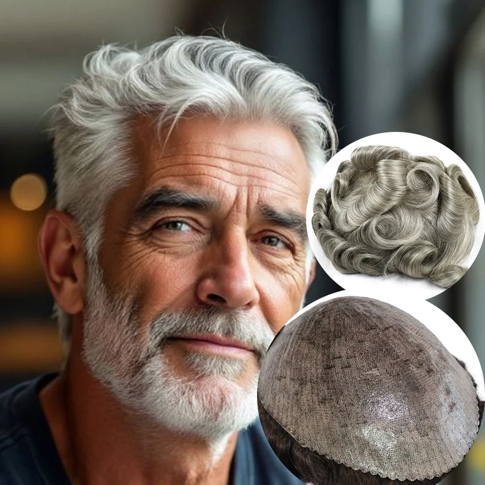 Undetectable 1B80 1b40 1b50 Grey Silver Black Human Hair Men's Toupee Capillar Prosthesis Durable Easy Install Full PU Man's Wig
Undetectable 1B80 1b40 1b50 Grey Silver Black Human Hair Men's Toupee Capillar Prosthesis Durable Easy Install Full PU Man's Wig