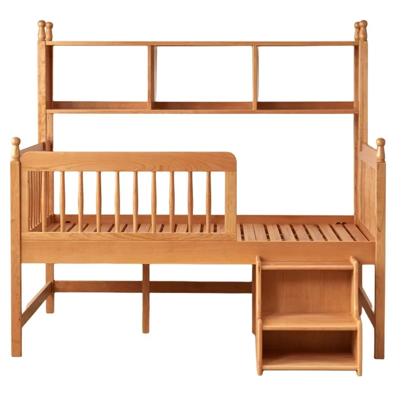 All solid wood children's bed boys and girls cherry wood single bed storage bed with guardrail bookshelf small apartment baby
All solid wood children's bed boys and girls cherry wood single bed storage bed with guardrail bookshelf small apartment baby