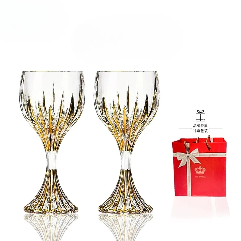 PYH hand-painted gold high-value red wine glass goblet household high-end crystal glass creative wine glass
PYH hand-painted gold high-value red wine glass goblet household high-end crystal glass creative wine glass
