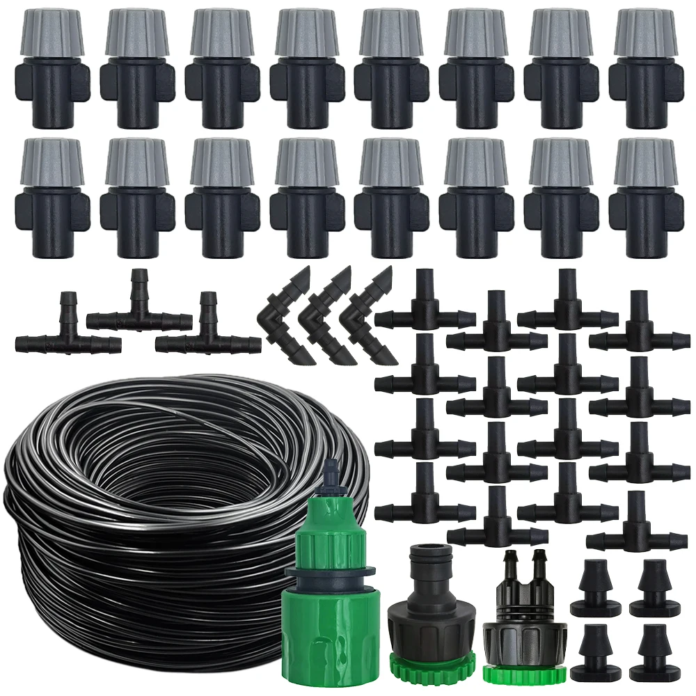 For Patio 10-20M Automatic Watering Irrigation System Portable Misting Fog Nozzles Garden Hose Spray Head W/ 4/7mm Tee Connector
For Patio 10-20M Automatic Watering Irrigation System Portable Misting Fog Nozzles Garden Hose Spray Head W/ 4/7mm Tee Connector
