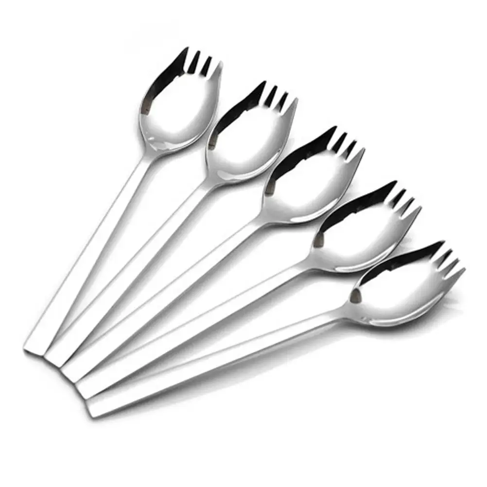 Stainless Steel Salad Spoon Long Handle Heavy Duty Spork Dinner Serving Spoon Tableware Cream Dessert Easy Clean
Stainless Steel Salad Spoon Long Handle Heavy Duty Spork Dinner Serving Spoon Tableware Cream Dessert Easy Clean