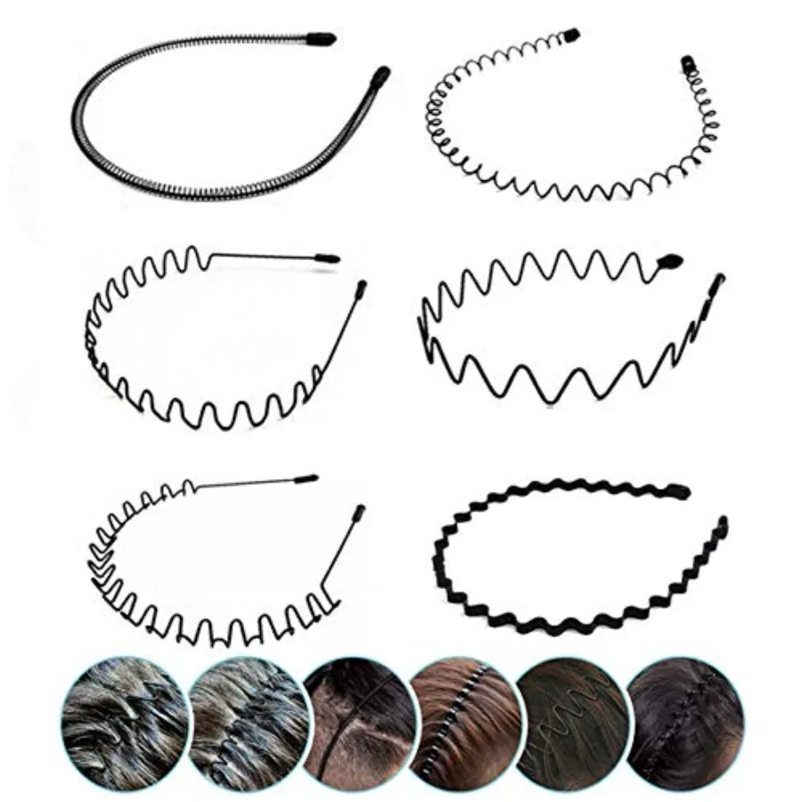 Metal Hair Band - 6 Pieces Metal Headband for Men and Women, Adjustable, Durable, Wavy Hairband, Hair Bands for Sports, Fashion
Metal Hair Band - 6 Pieces Metal Headband for Men and Women, Adjustable, Durable, Wavy Hairband, Hair Bands for Sports, Fashion
