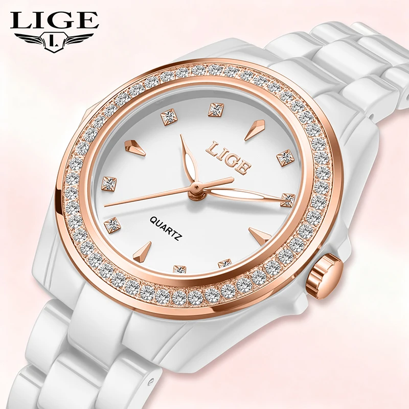 LIGE Quartz Woman Watches Ceramics Elegant Simple Diamond Auto Date Romantic Birthday Gifts Leisure Wristwatch Watches For Woman
LIGE Quartz Woman Watches Ceramics Elegant Simple Diamond Auto Date Romantic Birthday Gifts Leisure Wristwatch Watches For Woman