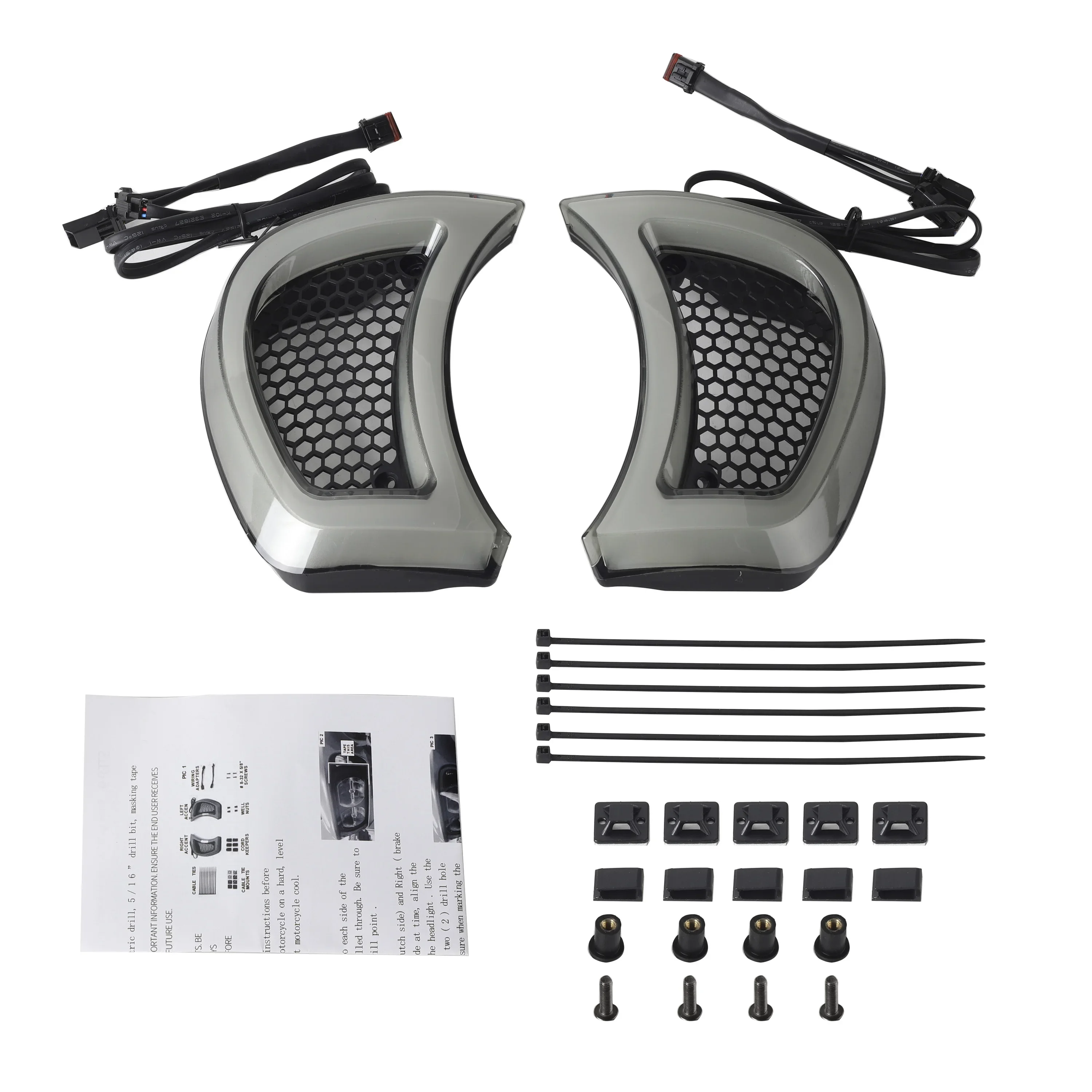 Мотоциклетные светодиодные фары с акцентной отделкой, указатели поворота для моделей Harley Touring FLTR CVO Road Glide 2015-2024
Мотоциклетные светодиодные фары с акцентной отделкой, указатели поворота для моделей Harley Touring FLTR CVO Road Glide 2015-2024