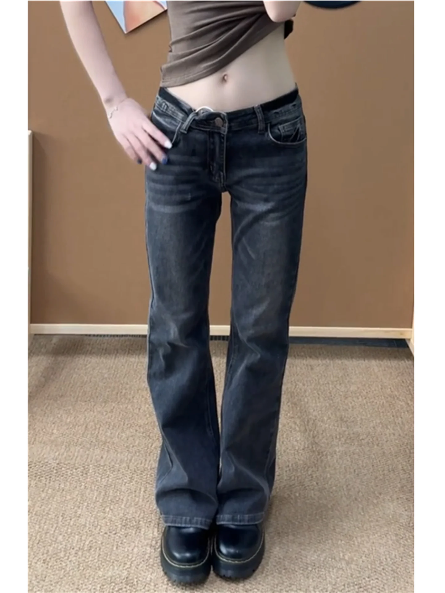 American Style Low Waist Bell Bottom Jeans Women's Spring Summer Slimming Long Length Tall Size Extended Skinny Denim Pants
American Style Low Waist Bell Bottom Jeans Women's Spring Summer Slimming Long Length Tall Size Extended Skinny Denim Pants