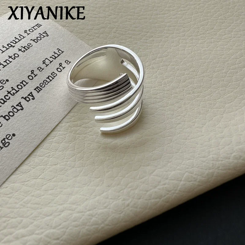 XIYANIKE Silver Color Irregular Multilayer Open Rings For Women Vintage Fashion New Jewelry Gift Party Daily Wholesale anillos
XIYANIKE Silver Color Irregular Multilayer Open Rings For Women Vintage Fashion New Jewelry Gift Party Daily Wholesale anillos