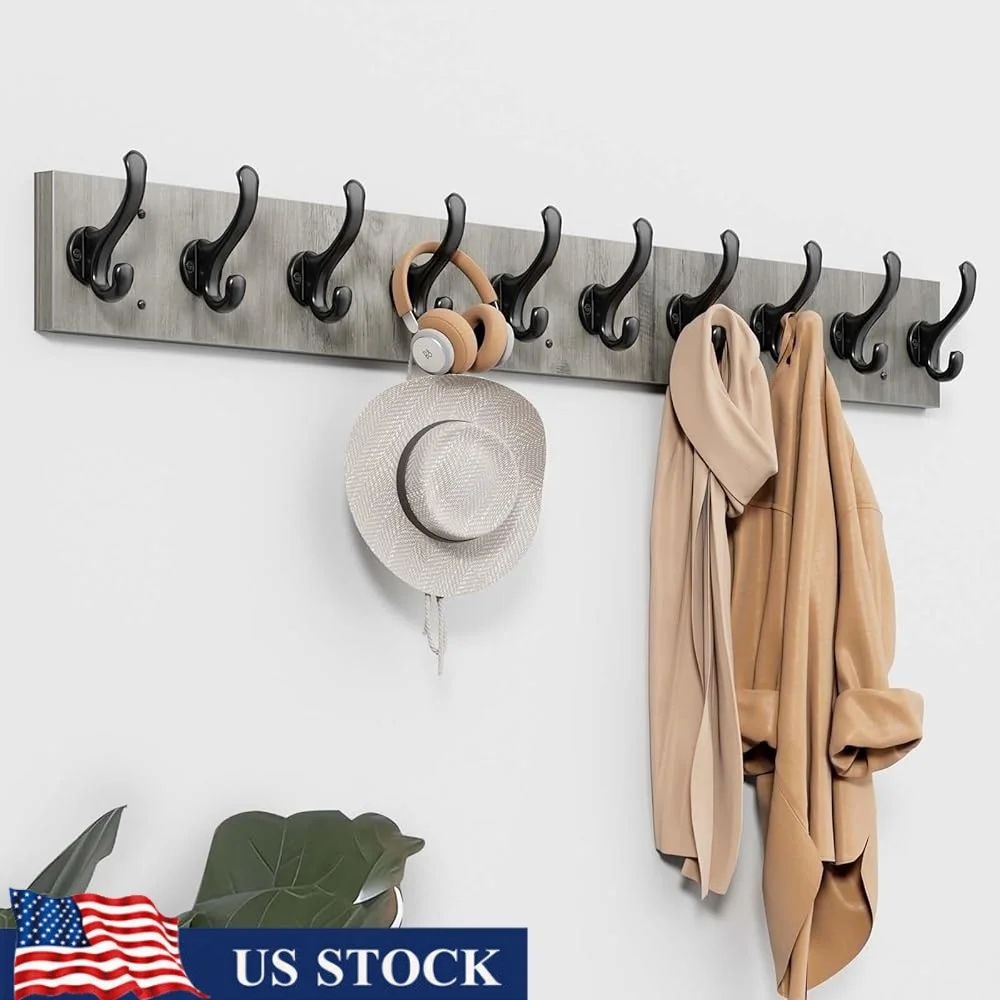 38.6 Inch Wall Mount Coat Rack with 10 Hooks Heavy Duty Rustic Organizer Entryway Hallway Living Room Bedroom
38.6 Inch Wall Mount Coat Rack with 10 Hooks Heavy Duty Rustic Organizer Entryway Hallway Living Room Bedroom