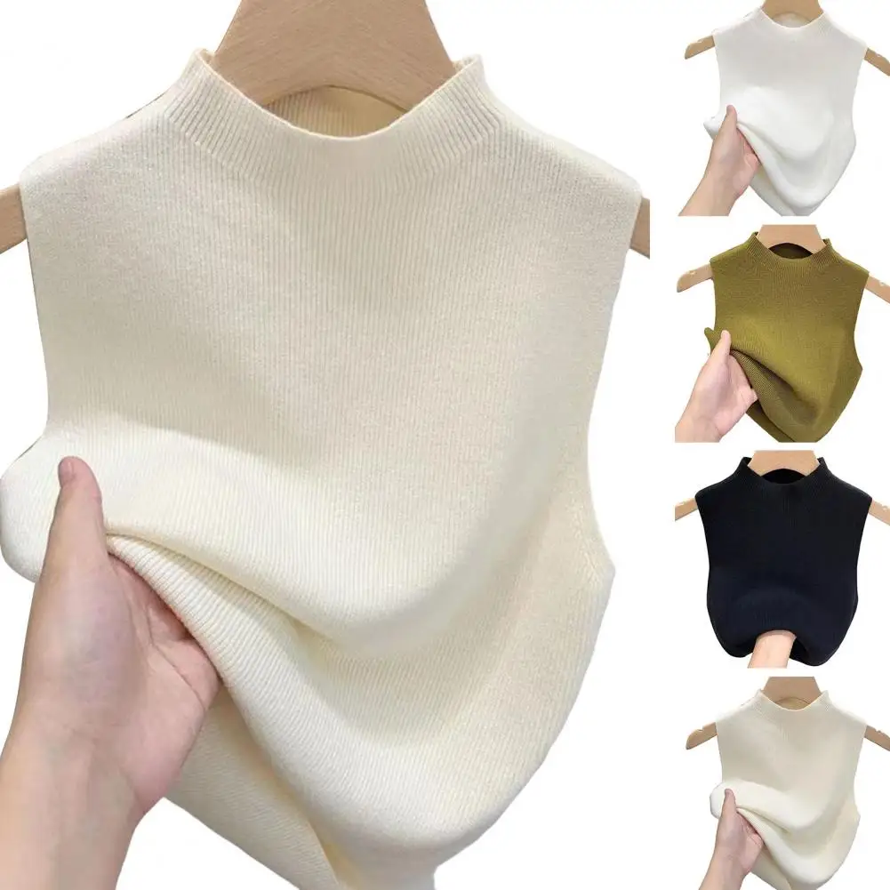 2026 Women Knitted Vest Tops Slim Fit Half-High Collar Sleeveless Top Solid Color Stretchy Knit Blouse Daily Wear
2026 Women Knitted Vest Tops Slim Fit Half-High Collar Sleeveless Top Solid Color Stretchy Knit Blouse Daily Wear