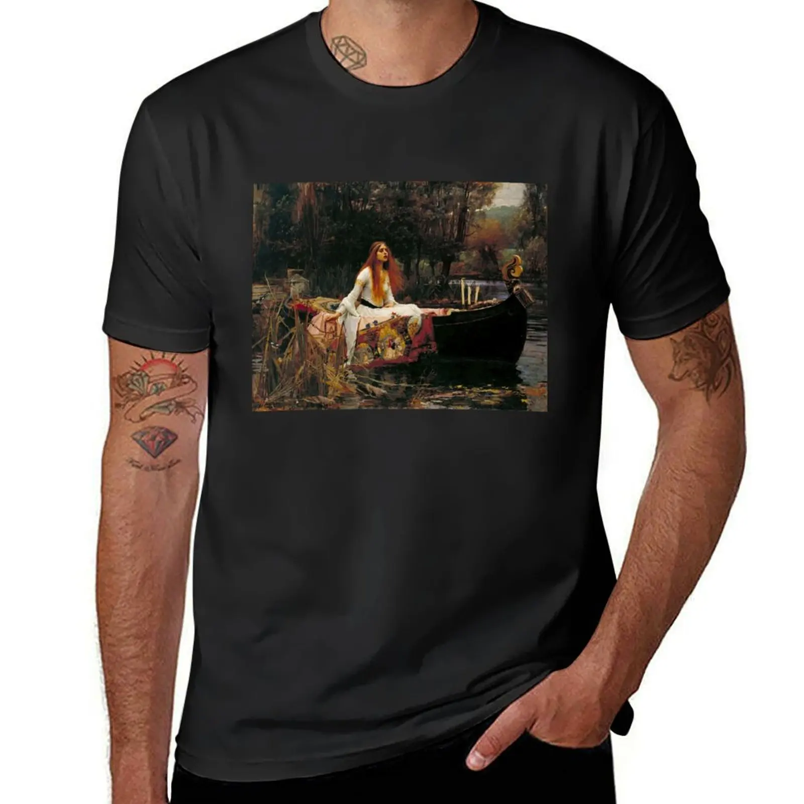 Vintage John William Waterhouse - Lady of Shalott 1888 Fine Art T-Shirt quick drying cheap stuff fitted t shirts for men
Vintage John William Waterhouse - Lady of Shalott 1888 Fine Art T-Shirt quick drying cheap stuff fitted t shirts for men