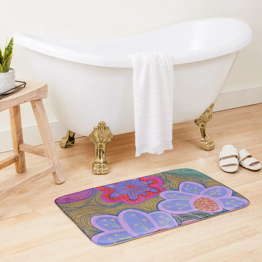 Maximalist home decor - Jaipur inspired art print, abstract flowers, eclectic home decor, bold colorful blanket Bath Mat
Maximalist home decor - Jaipur inspired art print, abstract flowers, eclectic home decor, bold colorful blanket Bath Mat