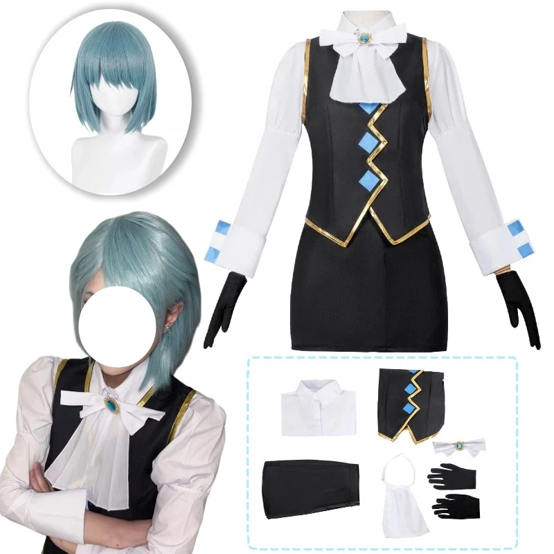 Game Mei Karuma Cosplay Costume White Shirt Black Vest Skirt Wig Full Set for Women Role Play Outfit Theme Party
Game Mei Karuma Cosplay Costume White Shirt Black Vest Skirt Wig Full Set for Women Role Play Outfit Theme Party