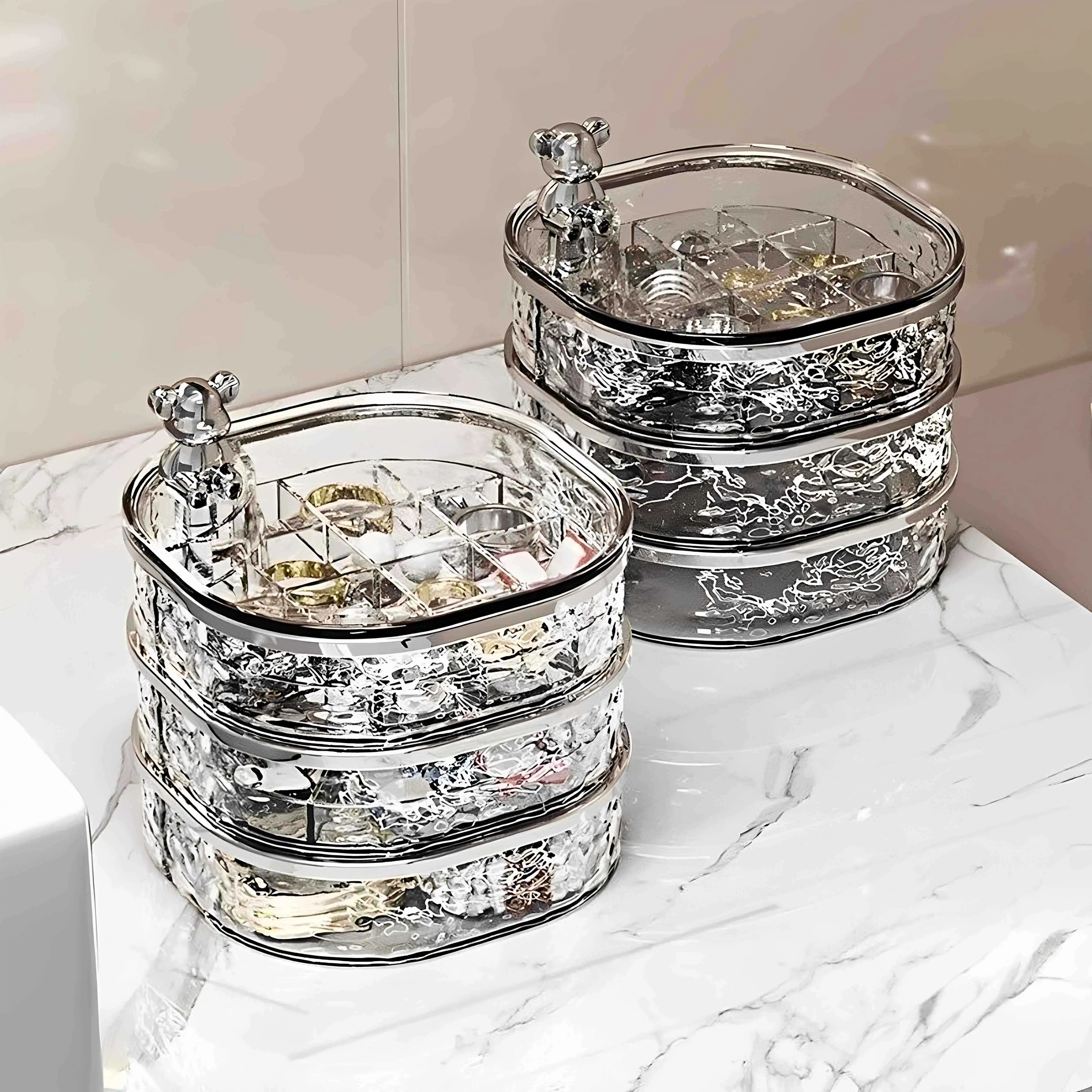 Luxury Acrylic Transparent Rotating Jewelry Box Children's Handicraft Storage Organizer Gold Antioxidant Small Compact Case
Luxury Acrylic Transparent Rotating Jewelry Box Children's Handicraft Storage Organizer Gold Antioxidant Small Compact Case