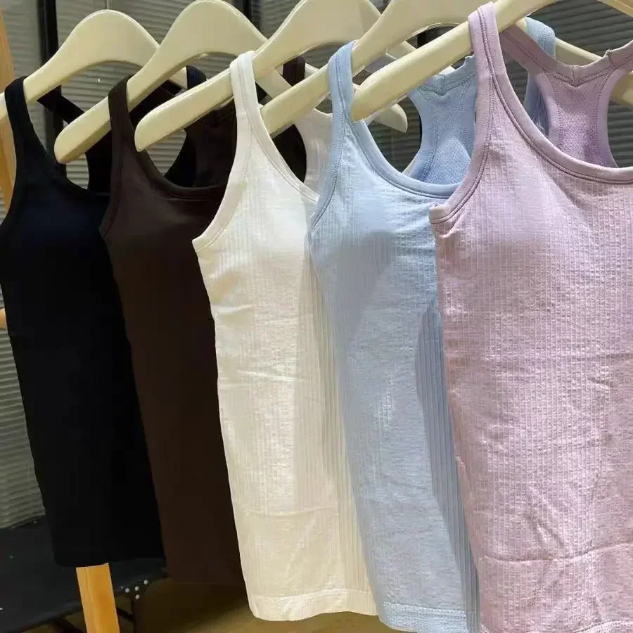 Lemon Women EBB Solid Color Basic Ribbed Tank Top Women Summer Sleeveless Streetwear Soft Tee Built-in Shelf Bras Top Sport Vest
Lemon Women EBB Solid Color Basic Ribbed Tank Top Women Summer Sleeveless Streetwear Soft Tee Built-in Shelf Bras Top Sport Vest