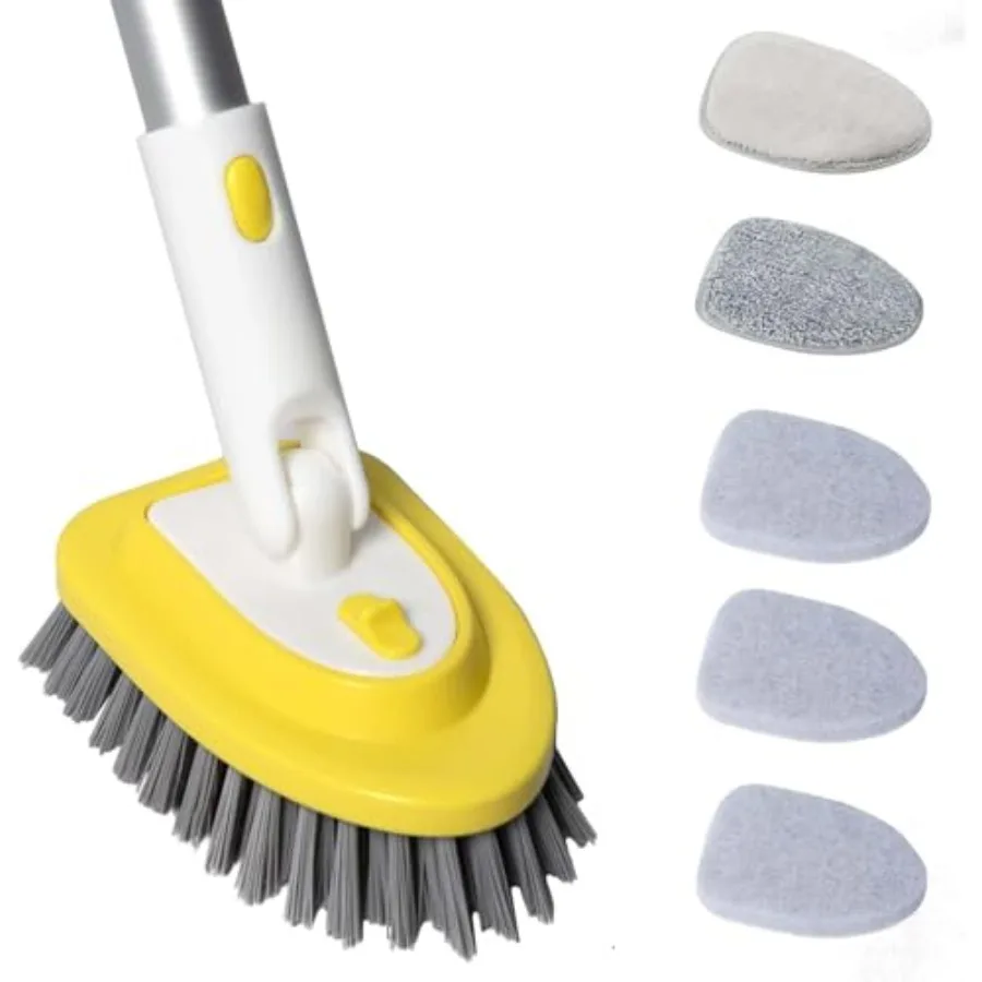 Shower Brush Scrubber with 51" Long Handle, 3 in 1 Tub and Tile Cleaning Brush for Cleaning Bathroom Kitchen Toilet Wall Tub Ti
Shower Brush Scrubber with 51" Long Handle, 3 in 1 Tub and Tile Cleaning Brush for Cleaning Bathroom Kitchen Toilet Wall Tub Ti