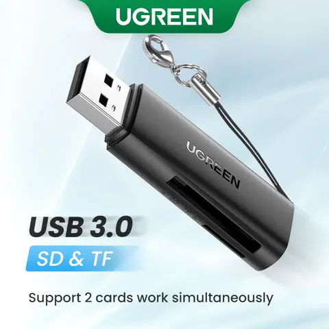 UGREEN – Lecteur de cartes mémoire USB 3.0 vers SD pour ordinateur portable, adaptateur, accessoires, Micro SD TF