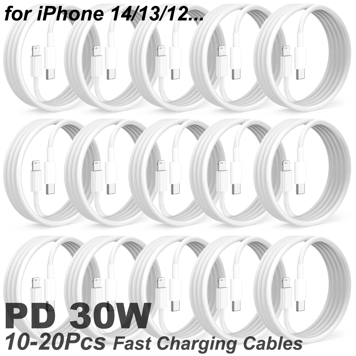 10-20Pcs PD 30W Fast Charger Cable for iPhone 14 13 12 11 Pro Max X XS XR 8 USB Type C Data Transmission Cable Boxed
10-20Pcs PD 30W Fast Charger Cable for iPhone 14 13 12 11 Pro Max X XS XR 8 USB Type C Data Transmission Cable Boxed