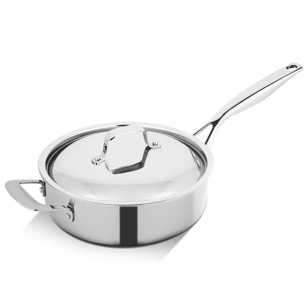 3.4-Quart Satig W/ Lid Stainless Steel Stain-Resistant Kitchen Cookware W/ Satin Interior
3.4-Quart Satig W/ Lid Stainless Steel Stain-Resistant Kitchen Cookware W/ Satin Interior