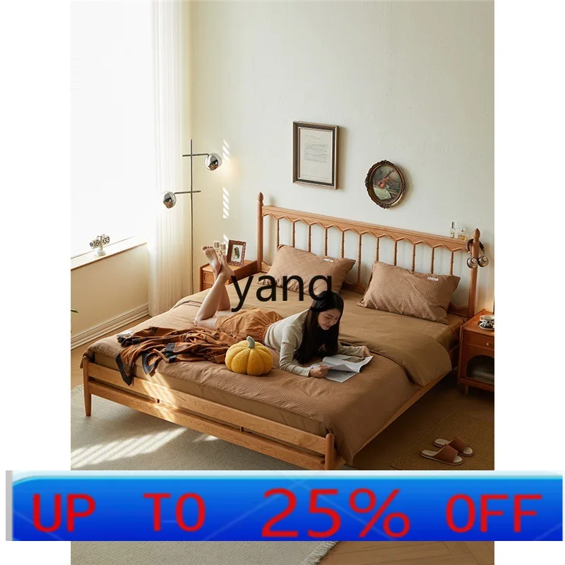 LH solid wood master bedroom 1.5m bed retro log wind 1.8m double bed 
LH solid wood master bedroom 1.5m bed retro log wind 1.8m double bed