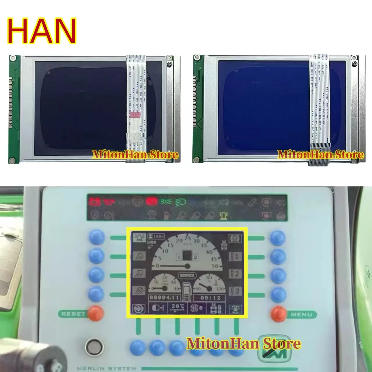 New APEX HG322421 P322421-02CWNHCWB-0201 RG322421 WNHCWB-01 P32242 Compatible LCD Display For Merlo Telehandler Merlin System
New APEX HG322421 P322421-02CWNHCWB-0201 RG322421 WNHCWB-01 P32242 Compatible LCD Display For Merlo Telehandler Merlin System