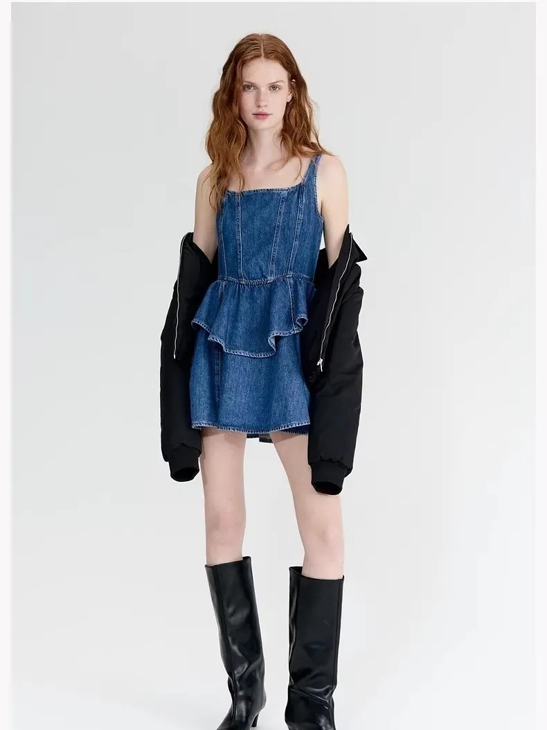 Summer New Arrival Women's Dress A-Line Denim Skirt Hem Layered Bell Sleeve Dress Ethnic Stage Costume for Young Women
Summer New Arrival Women's Dress A-Line Denim Skirt Hem Layered Bell Sleeve Dress Ethnic Stage Costume for Young Women
