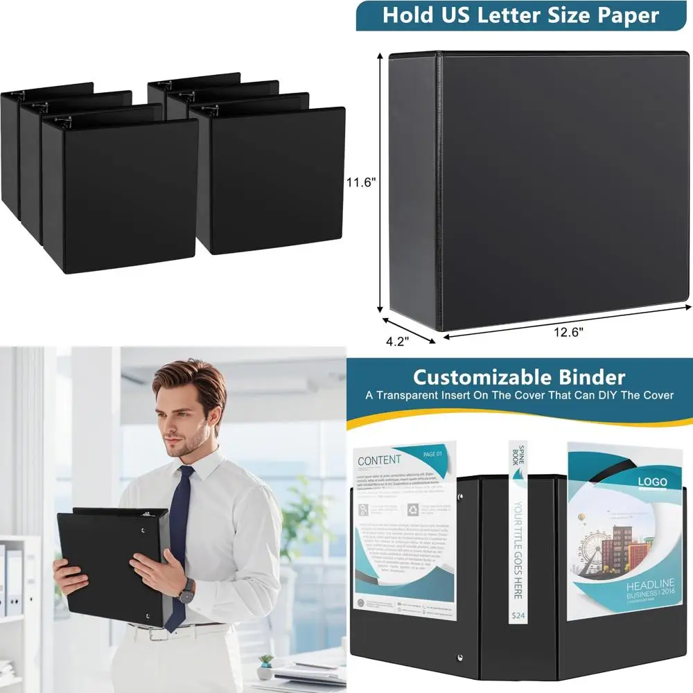 Размер буквы 4-дюймовые наклонные кольцевые папки, 6 шт. в упаковке черного цвета, просмотр презентаций, стандартные папки с 3 кольцами для профессионального использования
Размер буквы 4-дюймовые наклонные кольцевые папки, 6 шт. в упаковке черного цвета, просмотр презентаций, стандартные папки с 3 кольцами для профессионального использования