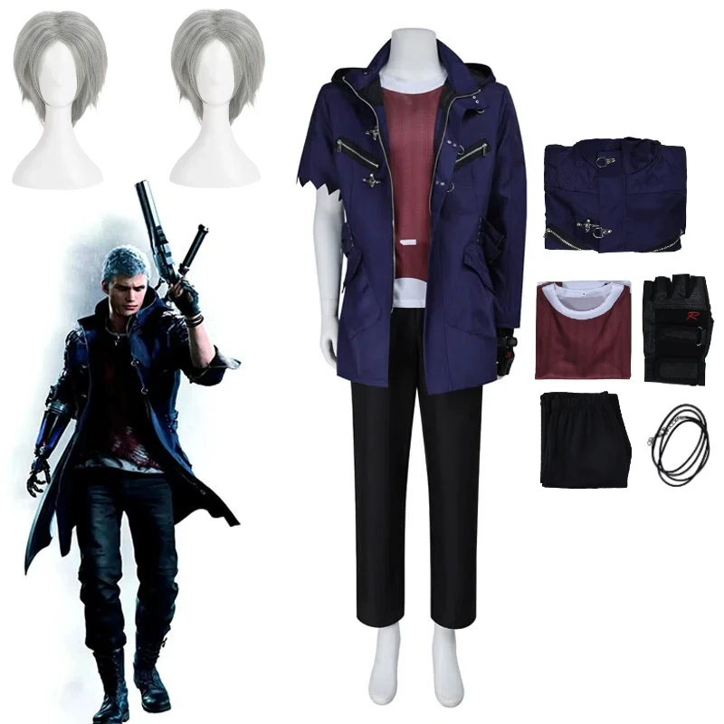Anime Devil May Cry 5 Nero Cosplay Costume Men Trench Coat DMC5 Nero Windbreaker Jacket White Wig Full Set Halloween Party Game
Anime Devil May Cry 5 Nero Cosplay Costume Men Trench Coat DMC5 Nero Windbreaker Jacket White Wig Full Set Halloween Party Game