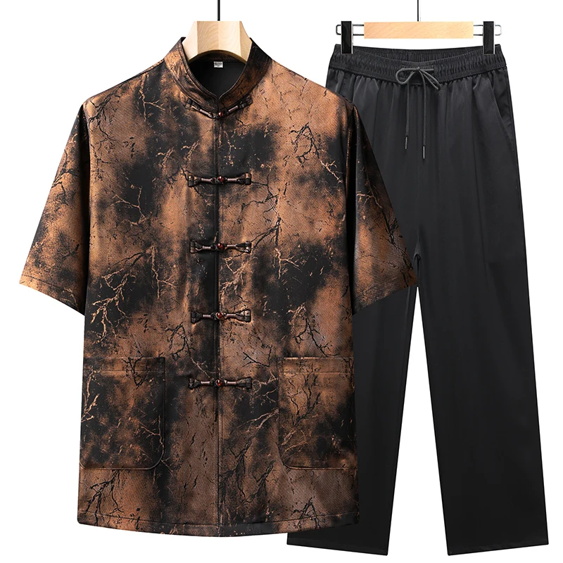 Shirts+Trousers Men sets Summer Fashion Trend Comfortable Casual Suit Men's High-Quality Loose Breathable Ethnic Clothing
Shirts+Trousers Men sets Summer Fashion Trend Comfortable Casual Suit Men's High-Quality Loose Breathable Ethnic Clothing