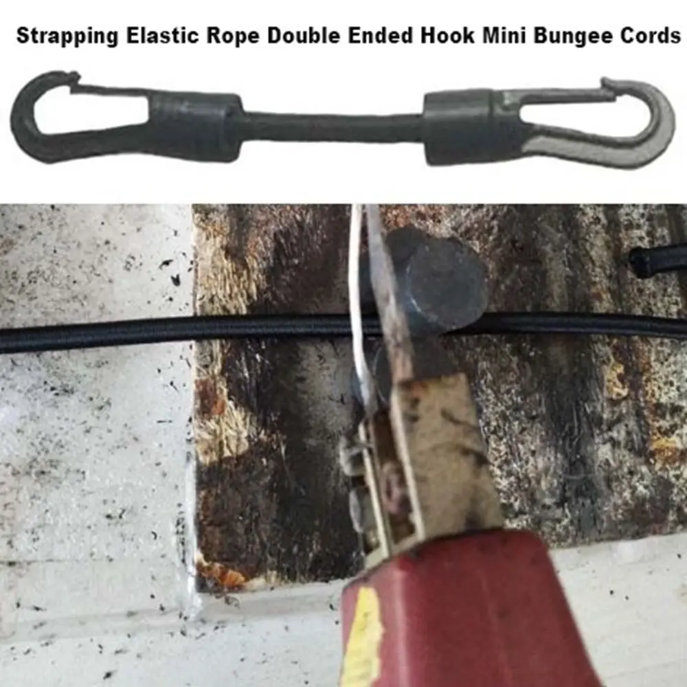Double Ended Hook Strapping Small Elastic Rope 10cm Rope Portable Camping Pom Rope Black Mini Mini Bungee Cords Elastic Band
Double Ended Hook Strapping Small Elastic Rope 10cm Rope Portable Camping Pom Rope Black Mini Mini Bungee Cords Elastic Band