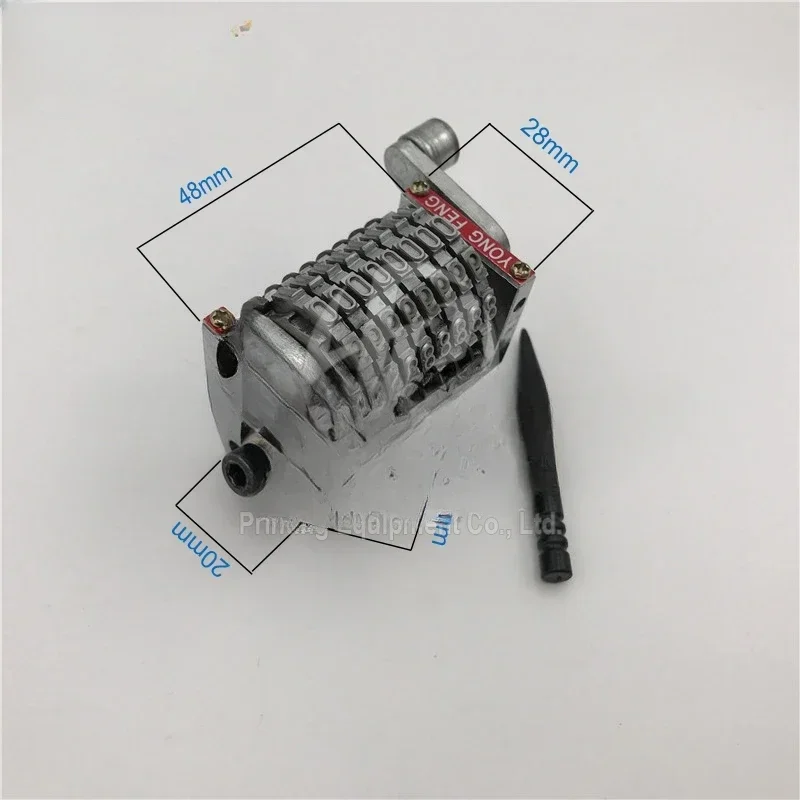 8 digits 18.9 numbering machine for offset printing machine Horizontal backward jump mode 98765...
8 digits 18.9 numbering machine for offset printing machine Horizontal backward jump mode 98765...