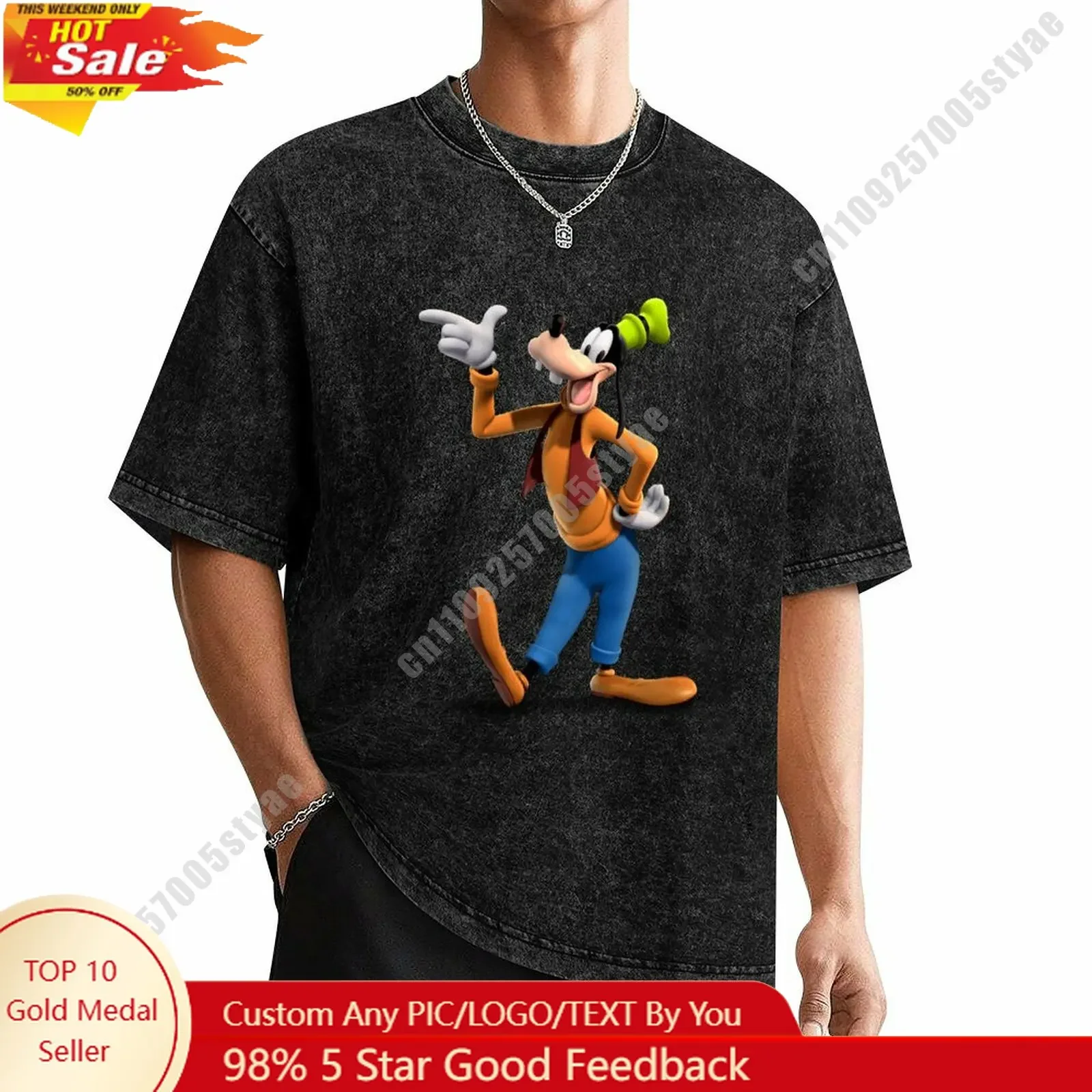 Goofy T Shirt Disney Customizable Personalize Your Own Design Heat Transfer Printing Vintage Washed Dropped Shoulder T-shirt
Goofy T Shirt Disney Customizable Personalize Your Own Design Heat Transfer Printing Vintage Washed Dropped Shoulder T-shirt