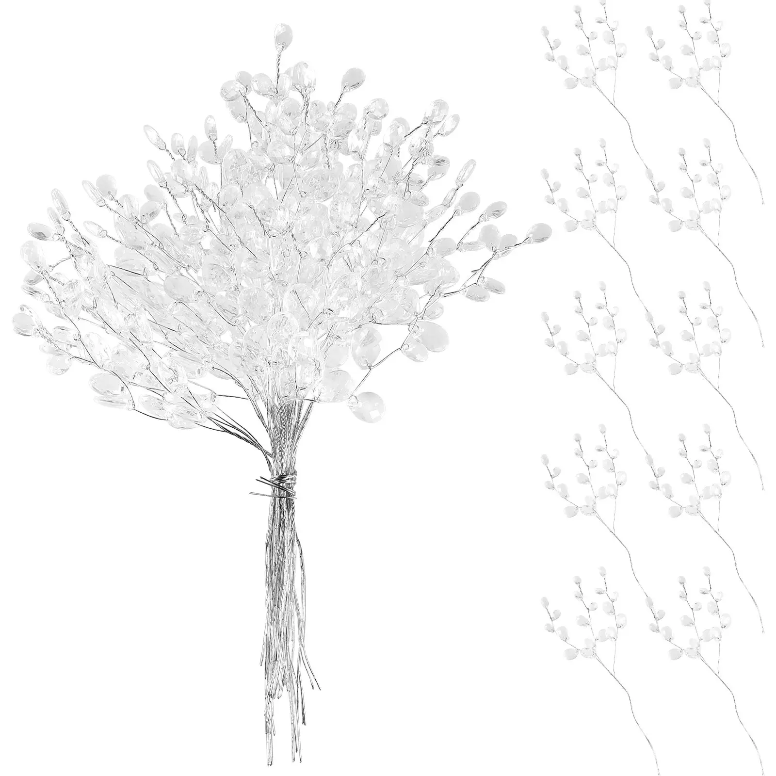 50 Stems Artificial Bouquets Acrylic Bead Drops Branches Decorative Flowers for Wedding Craft Projects White Beads Stems
50 Stems Artificial Bouquets Acrylic Bead Drops Branches Decorative Flowers for Wedding Craft Projects White Beads Stems