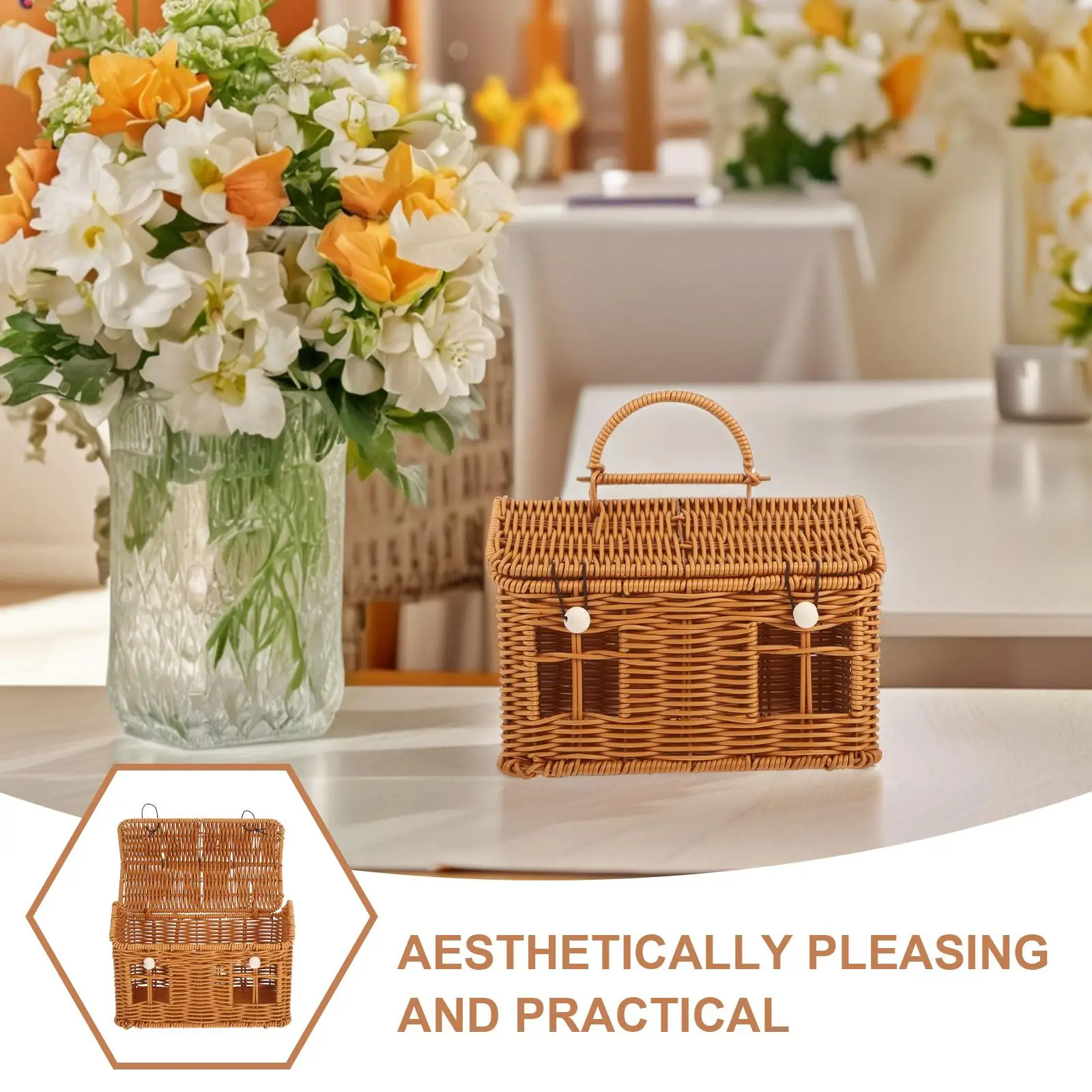 Wedding Gift Box House Shape Shoulder Light Brown Wicker Basket Lid Rattan House Decor Photo Props Storage Bag Novelty Bag
Wedding Gift Box House Shape Shoulder Light Brown Wicker Basket Lid Rattan House Decor Photo Props Storage Bag Novelty Bag