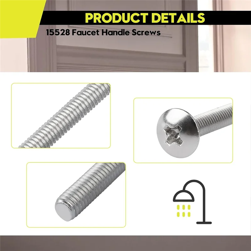 B08B-15528 Faucet Handle Screws 4Pcs For Moen Showers Shower Valve Screws For One-Handle Tub And Shower Faucets
B08B-15528 Faucet Handle Screws 4Pcs For Moen Showers Shower Valve Screws For One-Handle Tub And Shower Faucets