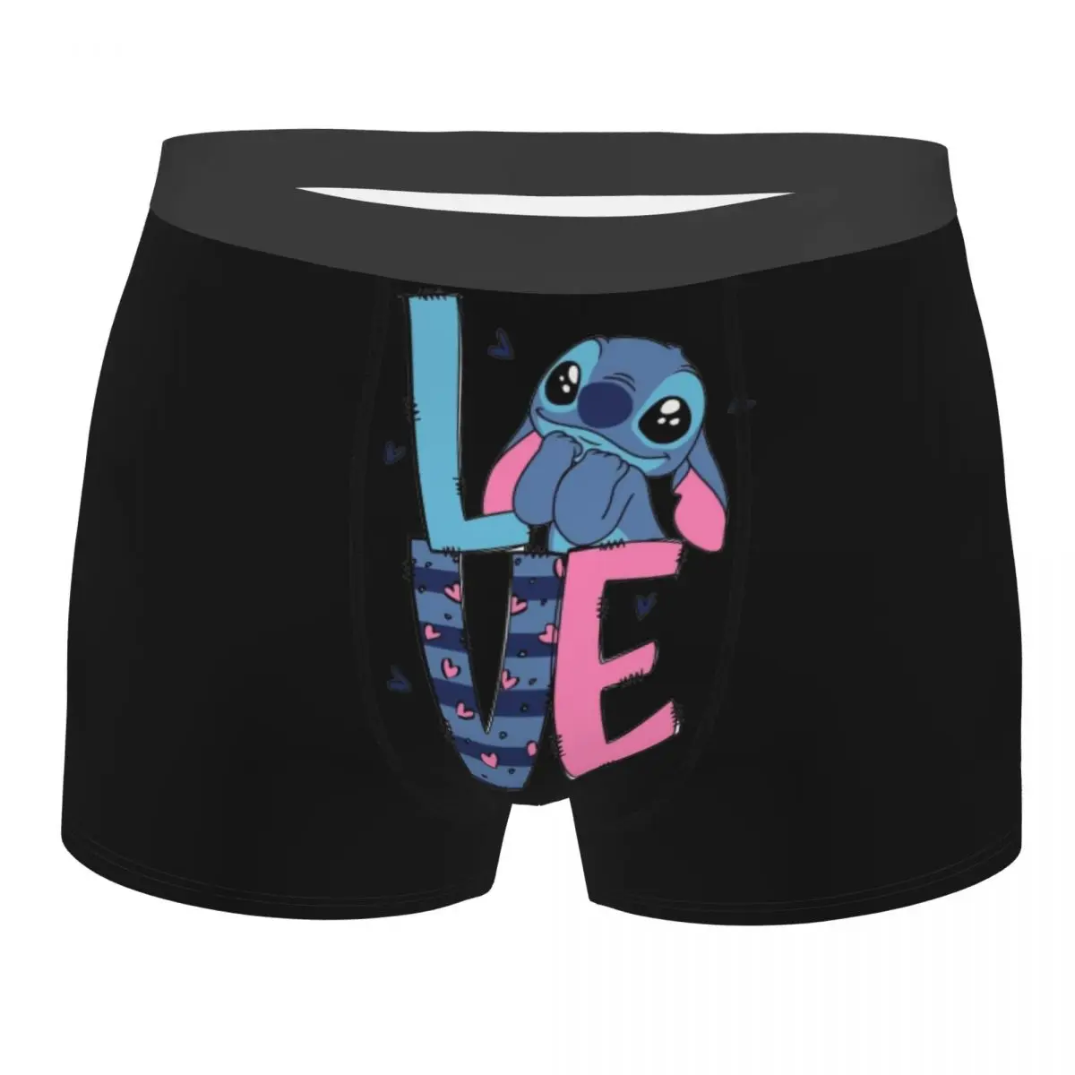 Пользовательские шорты-боксеры LOVE Stitch для Homme, нижнее белье с 3D принтом, трусы, дышащие трусы
Пользовательские шорты-боксеры LOVE Stitch для Homme, нижнее белье с 3D принтом, трусы, дышащие трусы