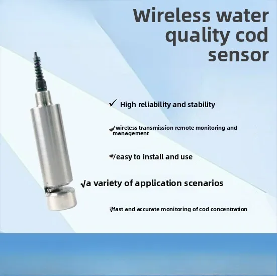 Wireless water quality COD sensor, high reliability and stability, fast and accurate detection of COD concentration
Wireless water quality COD sensor, high reliability and stability, fast and accurate detection of COD concentration