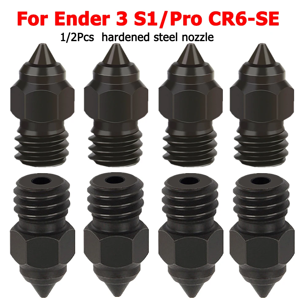 For CR-6 SE Nozzle Hardened Steel 3D Printer Parts Nozzles 0.2/0.4/0.6/0.8mm for CR6 SE CR10 Ender 3 S1 Pro Ender 5 Nozzle
For CR-6 SE Nozzle Hardened Steel 3D Printer Parts Nozzles 0.2/0.4/0.6/0.8mm for CR6 SE CR10 Ender 3 S1 Pro Ender 5 Nozzle