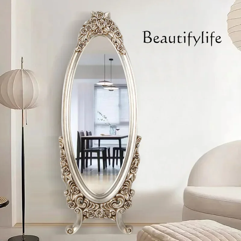 yj19 Retro style carved rose full body wall hanging fitting mirror home clothing store mirror wall hanging decorative mirror 
yj19 Retro style carved rose full body wall hanging fitting mirror home clothing store mirror wall hanging decorative mirror